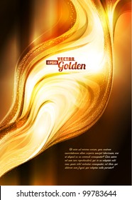 Abstract golden background. Vector