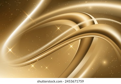 An abstract golden background with a vintage space exploration vibe.