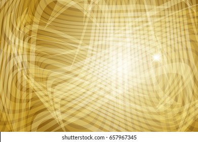 Abstract Golden background with waves. Bright shiny design. Vector illustration.