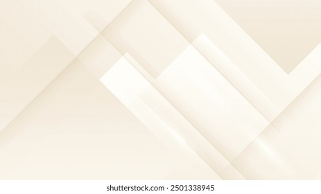 Abstractas fondo dorado con Formas de brillo de lujo blanco y beige. Líneas de oro de lujo sobre fondo de color crema. Oro elegante realista estilo de corte de papel 3d. Ilustración vectorial