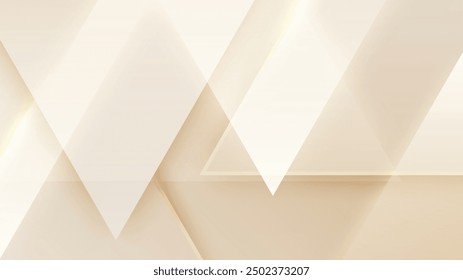 Abstractas fondo dorado con Formas de brillo de lujo blanco y beige. Líneas de oro de lujo sobre fondo de color crema. Oro elegante realista estilo de corte de papel 3d. Ilustración vectorial