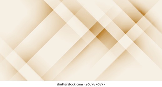 Abstract golden background with white and beige luxury glitter shapes. Golden lines luxury on cream color background. Gold elegant realistic paper cut style 3d. Vector illustration