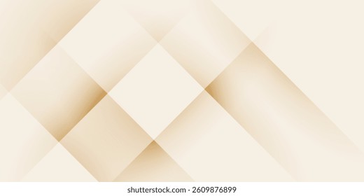 Abstract golden background with white and beige luxury glitter shapes. Golden lines luxury on cream color background. Gold elegant realistic paper cut style 3d. Vector illustration