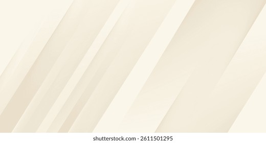 Abstract golden background with white and beige luxury glitter shapes. Golden lines luxury on cream color background. Gold elegant realistic paper cut style 3d. Vector illustration