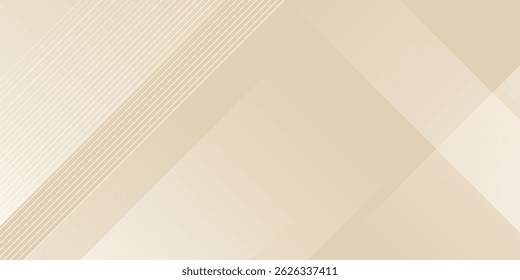 Fundo dourado abstrato com formas de brilho branco e bege luxo. Linhas douradas de luxo em fundo de cor creme. Ouro elegante realista papel corte estilo 3d. Ilustração vetorial