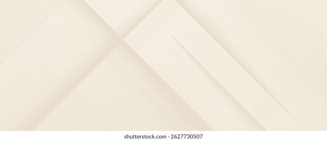 Abstract golden background with white and beige luxury glitter shapes. Golden lines luxury on cream color background. Gold elegant realistic paper cut style 3d. Vector illustration