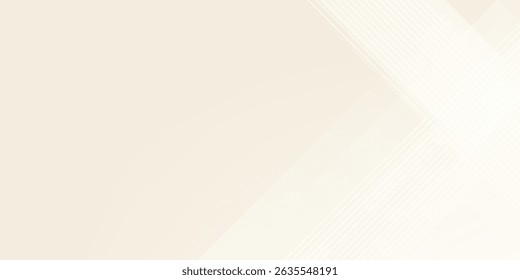 Fundo dourado abstrato com formas de brilho branco e bege luxo. Linhas douradas de luxo em fundo de cor creme. Ouro elegante realista papel corte estilo 3d. Ilustração vetorial