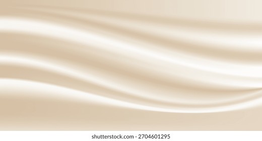 Fundo dourado abstrato com formas de brilho branco e bege luxo. Linhas douradas de luxo em fundo de cor creme. Ouro elegante realista papel corte estilo 3d. Ilustração vetorial