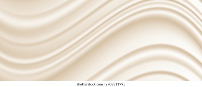 Abstractas fondo dorado con Formas de brillo de lujo blanco y beige. Líneas de oro de lujo sobre fondo de color crema. Oro elegante realista estilo de corte de papel 3d. Ilustración vectorial