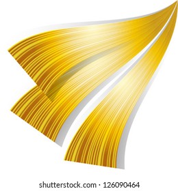 abstract golden band isolated on white background vector