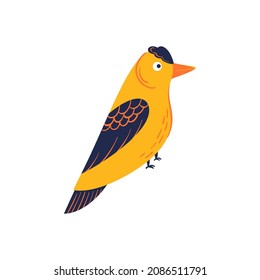 abstract golden bird vector hand drawn illustration 