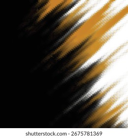 Fundo de meio-tom dinâmico preto e dourado abstrato para projetos digitais de design gráfico moderno e banners de site