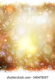 Abstract golden bokeh background. EPS 10 vector file