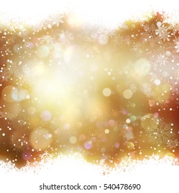 Abstract golden bokeh background. EPS 10 vector file