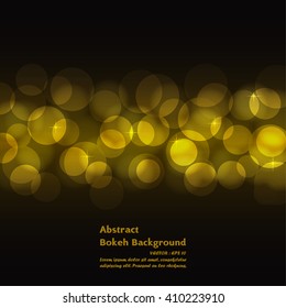 Abstract golden bokeh background - vector EPS 10