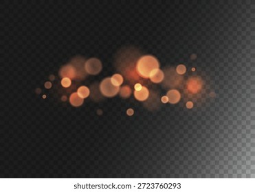 Abstract Golden Bokeh Light Effect