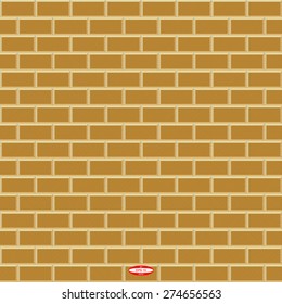 abstract golden brick wall seamless pattern on dark background. vector illustration