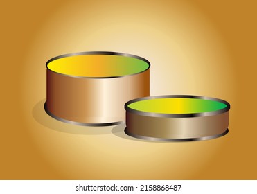 Abstract Golden Brown Background With Golden Cylinder Shape For Advertising Product Display