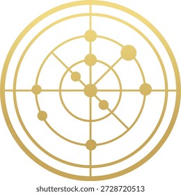 Abstraktes goldenes Himmelskartendesign