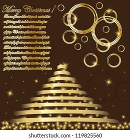 Abstract golden Christmas background