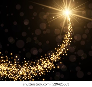 Abstract golden Christmas background. Vector illustration.