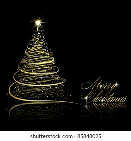 Download Christmas Tree Black Background Images Stock Photos Vectors Shutterstock PSD Mockup Templates