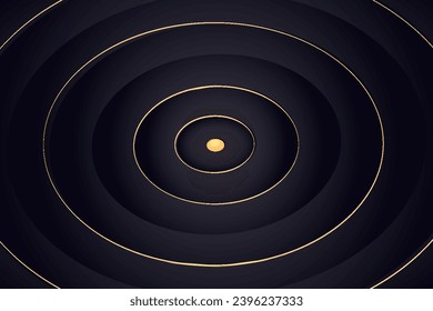 Abstract golden circle background. Vector illustration design for presentation, banner, cover, web, flyer, card, poster, wallpaper, texture, slide and business card