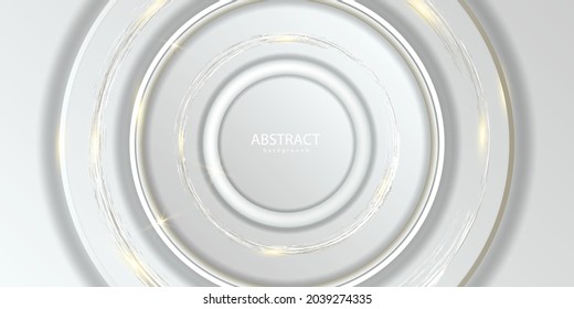 Abstract golden circle concentric circle background