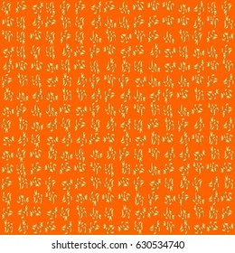 Abstract golden circle ornament on orange background. Can be used for txtile, banner, wrapping, wedding card. Muslim, East ornament, Indian ornament, Persian motif. Islamic oriental seamless pattern.