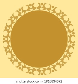 An abstract golden circle pattern background image.