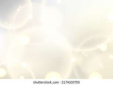 Resumen los círculos dorados brillan las luces efecto efecto de fondo borroso estilo lujoso. Ilustración del vector