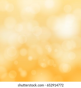 Abstract Golden circular bokeh background.Vector illustration.