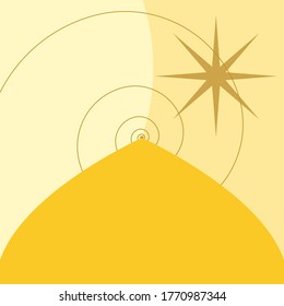 An abstract golden colored modern shape background image.