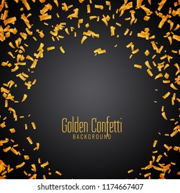 Abstract golden confetti background