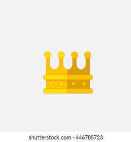 abstract golden crown in the background.
