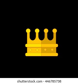 abstract golden crown in the background.