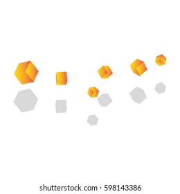 Abstract golden cubes