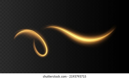 Abstract golden curved lines effect for logos and presentations.Vector