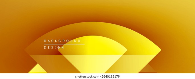 Abstract golden design. Smooth gradients create dynamic shapes, suggesting light, energy, modern aesthetic. Minimalist composition.