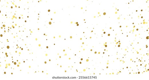Abstract Golden doted glitter on transparent background. Luxury sparkling confetti. Celebration falling doted gold glitter. Vector illustration.gold, luxury, isolated, light, background, white, vector