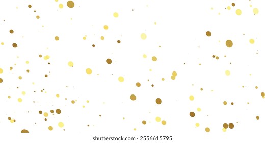 Abstract Golden doted glitter on transparent background. Luxury sparkling confetti. Celebration falling doted gold glitter. Vector illustration.gold, luxury, isolated, light, background, white, vector