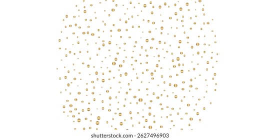 Abstract Golden doted glitter on transparent background. Luxury sparkling confetti. Celebration falling doted gold glitter. Glamour falling glitter. New year wallpaper .brochure template.