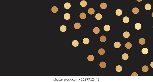 Abstract Golden doted glitter on transparent background. Luxury sparkling confetti. Celebration falling doted gold glitter. Vector illustration. luxury, isolated, light,black background, white, vector