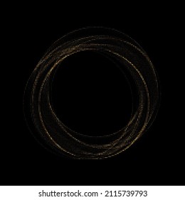 Resumen de puntos dorados. Patrón de ondas. Elemento de diseño. Círculo abstracto