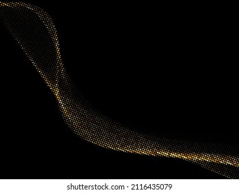 Abstrakte goldene Punkte.Wave-Muster. Abstraktes Wellendesign-Element