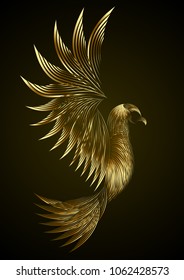 abstract golden eagle