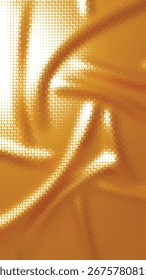 Abstract Golden Fabric Texture Background with a Wavy Halftone Pattern for Elegant Digital Design Projects