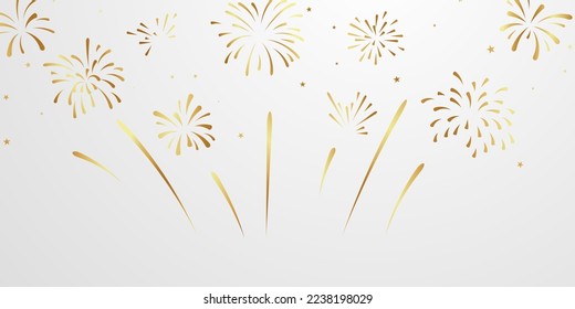 abstract golden fireworks design background