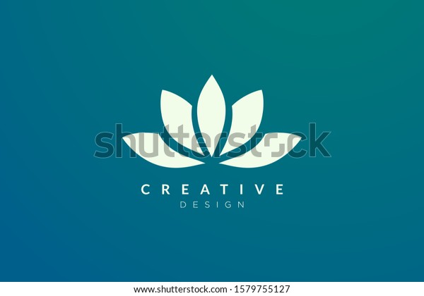 Abstract Golden Flower Design Modern Minimalist Stock Vector (Royalty ...