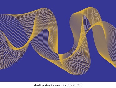 abstract golden flowline raio wavy comuincation tech theme background for advertisement banner website cover notebook package design landing page card design vector eps.